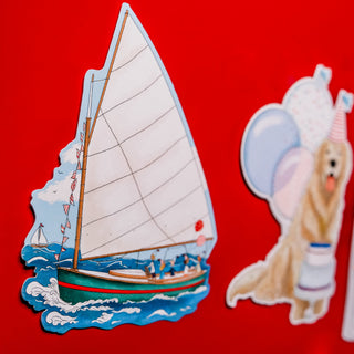 Sailboat Party Fridge Card