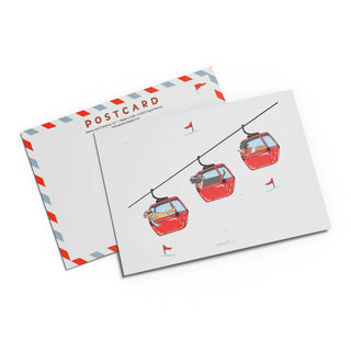 Ski Dogs Gondola Postcard