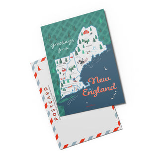 Greetings From New England Postcard