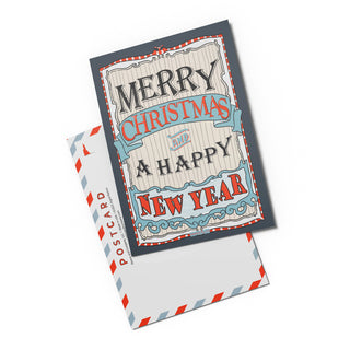 Merry Christmas and a Happy New Year Postcard