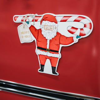 Santa Candy Cane Fridge Card