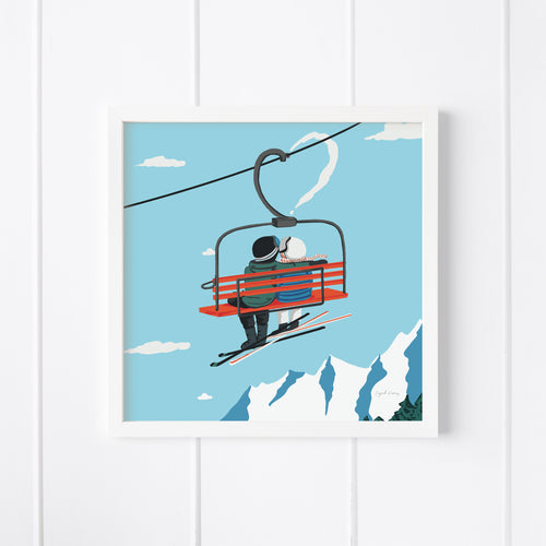 Ski Love 8 x 8 Art Print (9014378889502)