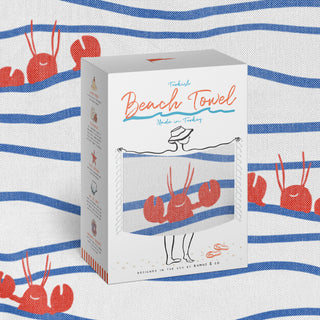 Lobster n' Waves Turkish Beach Towel