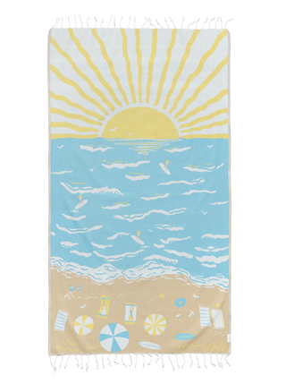 Beach Day Turkish Beach Towel (8282361004318)