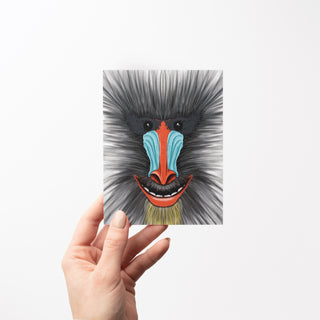 Happy Face Mandrill Greeting Card