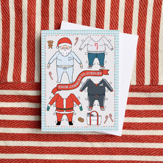 Santa Dress Up Doll Christmas Card