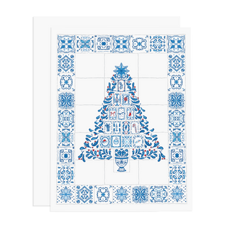 Indigo Tiles Christmas Tree