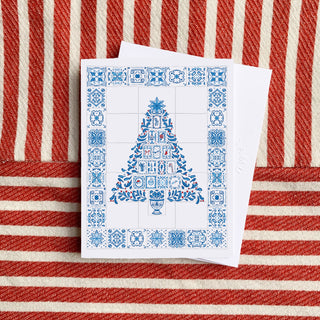 Indigo Tiles Christmas Tree