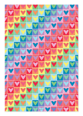 Rainbow Hearts Gift Wrap (8930409742622)