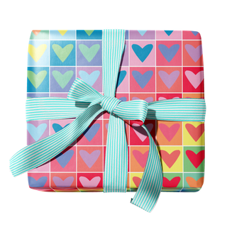 Rainbow Hearts Gift Wrap (8930409742622)