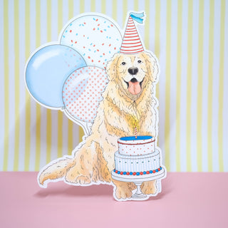 Golden Party Balloons Fridge Card