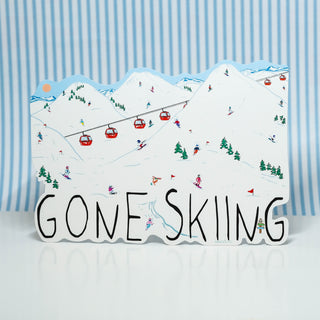 Gone Skiing Fridge Card
