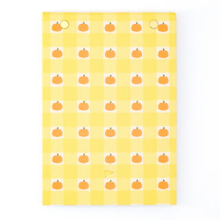 Pumpkin Gingham Linen Notepad
