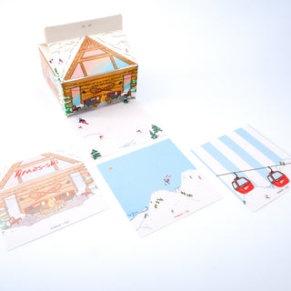 Ski Chalet Note Carton