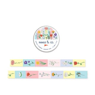 Monthly Flowers Masking Tape