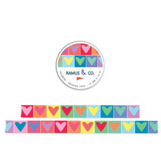 Rainbow Hearts Masking Tape (8930414559518)
