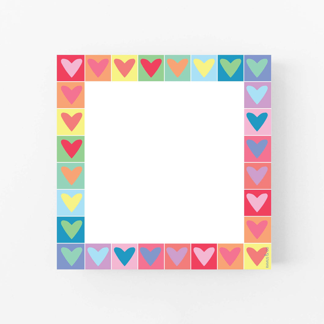 Rainbow Hearts Notepad (8930416132382)