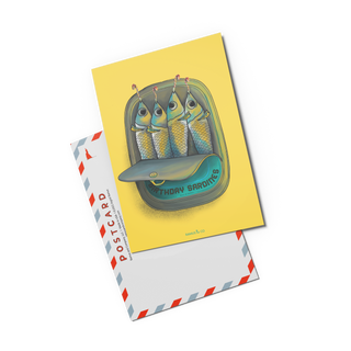 Birthday Sardines Postcard