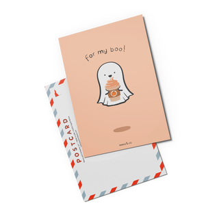 For My Boo Postcard Set