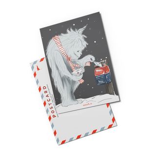 Yeti Sending Letters Postcard Set