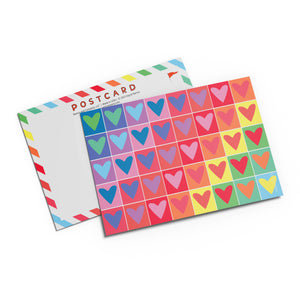 Rainbow Hearts Postcard Set of 8 (8993899217182)