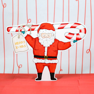 Santa Candy Cane Fridge Card