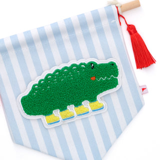 Crocodile in Boots Decorative Banner