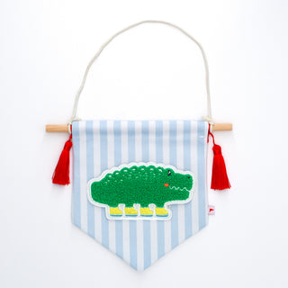 Crocodile in Boots Decorative Banner