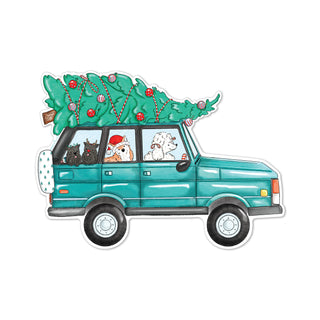 Dogs Car Tree Fridge Card