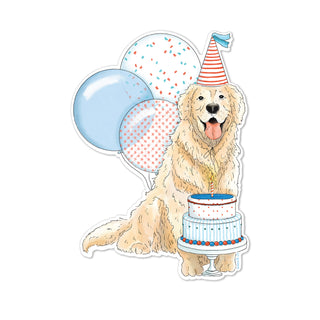 Golden Party Balloons Fridge Card