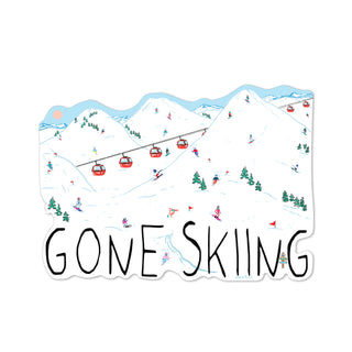 Gone Skiing Fridge Card