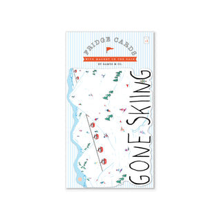 Gone Skiing Fridge Card