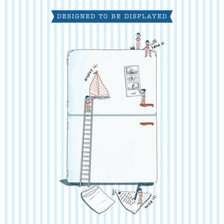 Santa Candy Cane Fridge Card