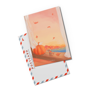 Autumn Mouse Postcard