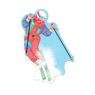 Hanni the Retro Skier Fridge Card