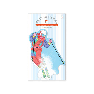 Hanni the Retro Skier Fridge Card
