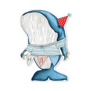 HBD Party Whale Fridge Card