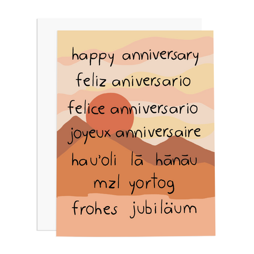 Happy Anniversary Many Languages - Ramus and Company, LLC (4584559444030)