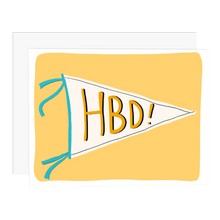 Load image into Gallery viewer, HBD Yellow Pennant - Ramus and Company, LLC (6574888779838)