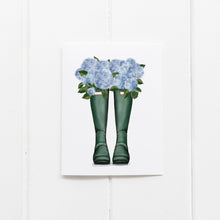 Load image into Gallery viewer, Rain Boots and Blue Hydrangeas - Ramus and Company, LLC (4416943652926)