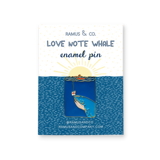 Love Note Whale Enamel Pin - Ramus and Company, LLC (6911258918974)