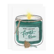 Load image into Gallery viewer, Forest Pine Candle Merry Christmas - Ramus and Company, LLC (4165285740613)