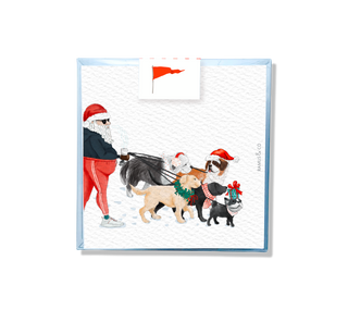 Santa Dog Walking Gift Tag Set of 15 - Ramus and Company, LLC (7049666691134)