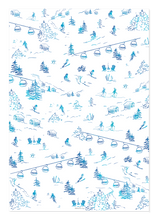 Load image into Gallery viewer, Ski Toile Gift Wrap - Ramus and Company, LLC (7048683552830)