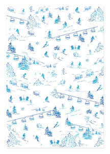 Ski Toile Gift Wrap - Ramus and Company, LLC (7048683552830)