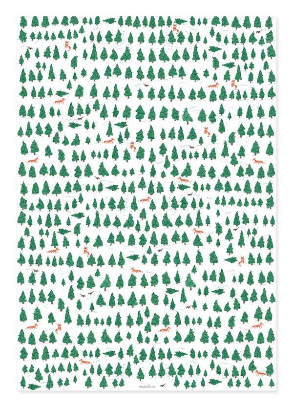 Pine Forest Gift Wrap - Ramus and Company, LLC (7048700166206)