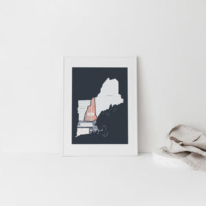 New England Map Art Print - Ramus and Company, LLC (2164770242629)