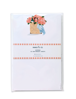 Peonies Bag Notepad - Ramus and Company, LLC (6811718877246)